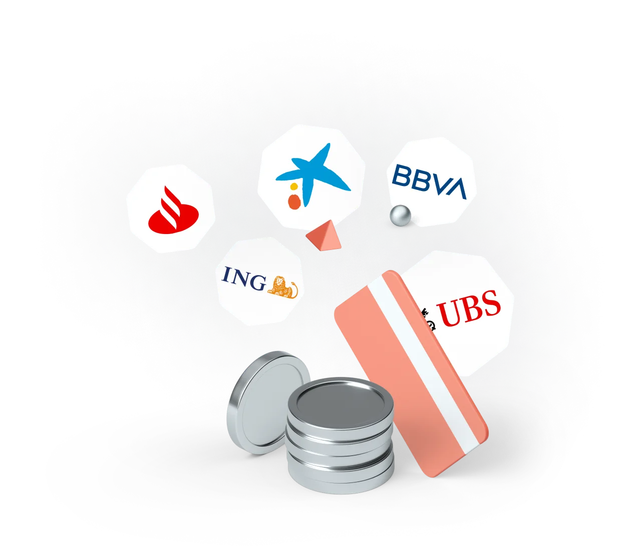 An illustration with logos of financial banks