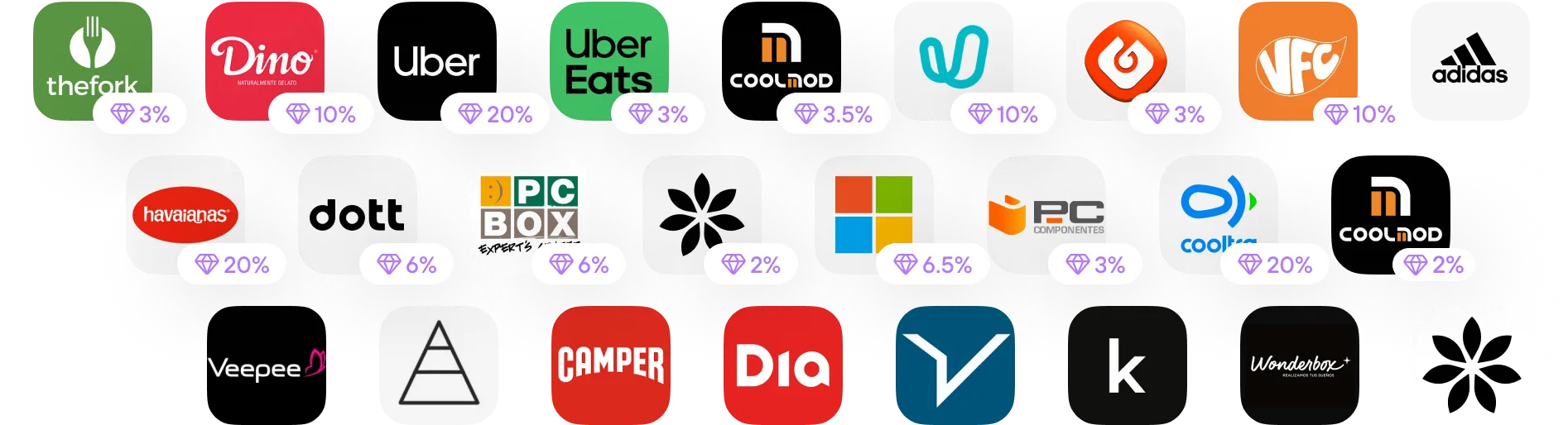 a bunch of different logos on a black background