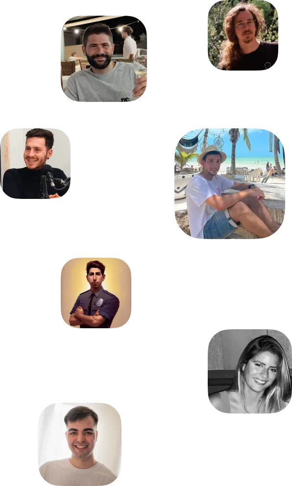A group of people representing the staff of the company or the community